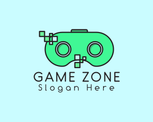 Online Gamer - Tech Game Goggles logo design