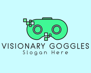 Goggles - Tech Game Goggles logo design