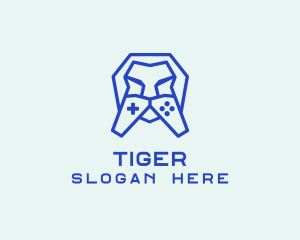 Lion Controller Gamer logo design