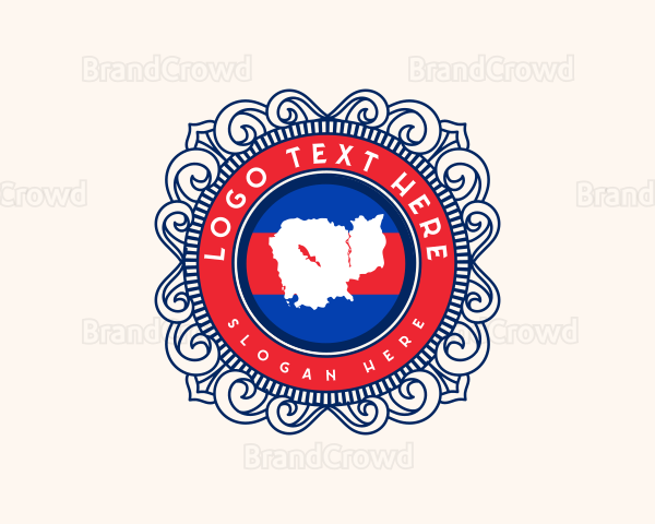 Cambodia Nation Map Logo