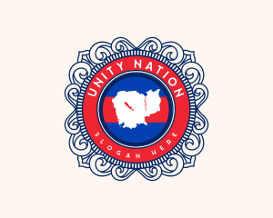 Cambodia Nation Map logo design