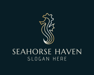 Seahorse - Gold Seahorse Deluxe logo design