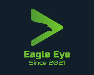 Green Eagle Play Button logo design