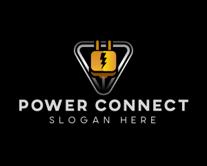 Plug - Power Plug Lightning logo design