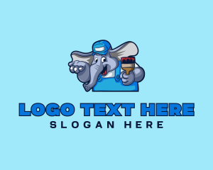 Elephant Painter Renovation logo design