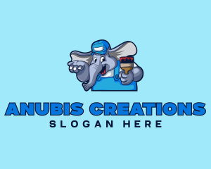 Elephant Painter Renovation logo design