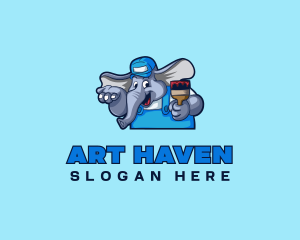 Elephant Painter Renovation logo design