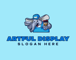 Elephant Painter Renovation logo design