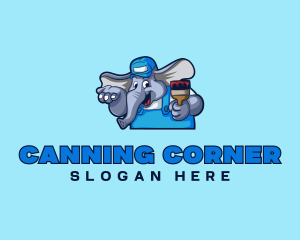 Elephant Painter Renovation logo design