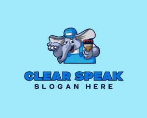 Elephant Painter Renovation logo design