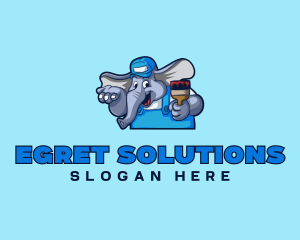 Elephant Painter Renovation logo design