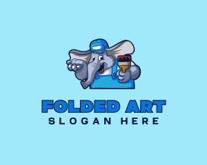 Elephant Painter Renovation logo design