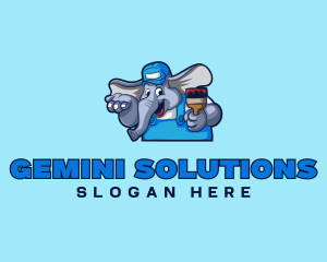 Elephant Painter Renovation logo design