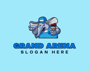 Elephant Painter Renovation logo design