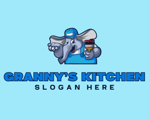 Elephant Painter Renovation logo design