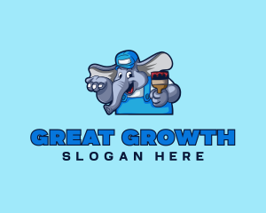 Elephant Painter Renovation logo design