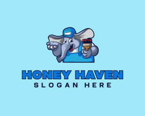 Elephant Painter Renovation logo design