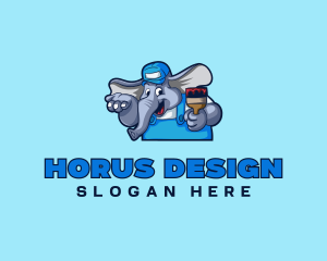 Elephant Painter Renovation logo design