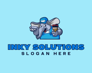 Elephant Painter Renovation logo design