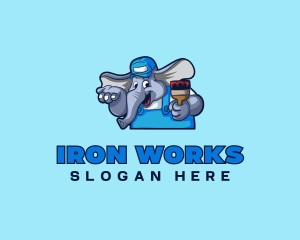 Elephant Painter Renovation logo design