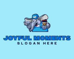 Elephant Painter Renovation logo design