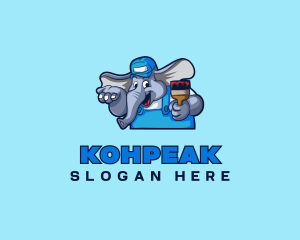 Elephant Painter Renovation logo design