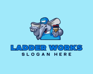 Elephant Painter Renovation logo design