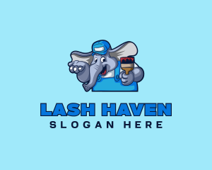 Elephant Painter Renovation logo design