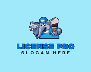 Elephant Painter Renovation logo design