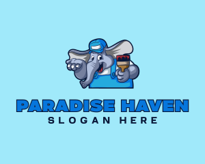 Elephant Painter Renovation logo design