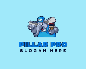 Elephant Painter Renovation logo design