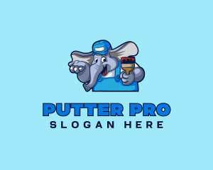 Elephant Painter Renovation logo design