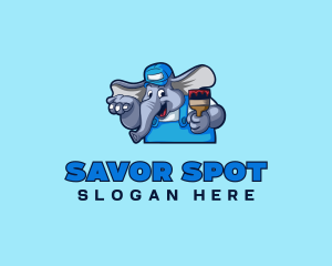 Elephant Painter Renovation logo design