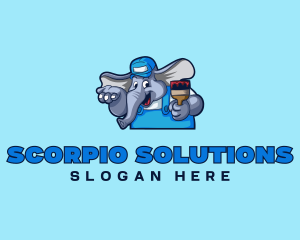 Elephant Painter Renovation logo design