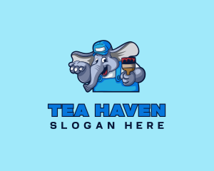 Elephant Painter Renovation logo design