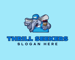 Elephant Painter Renovation logo design