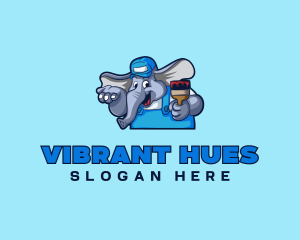 Elephant Painter Renovation logo design