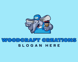 Elephant Painter Renovation logo design