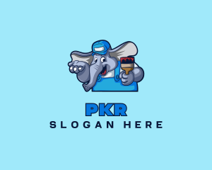 Elephant Painter Renovation logo design