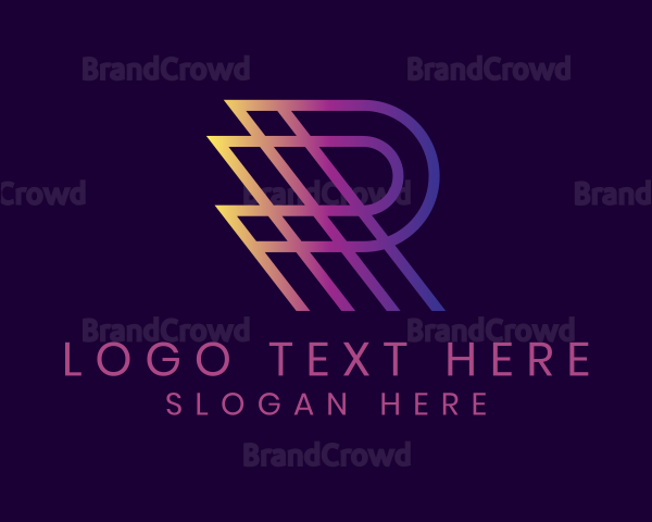 Tech Gradient Letter R Logo