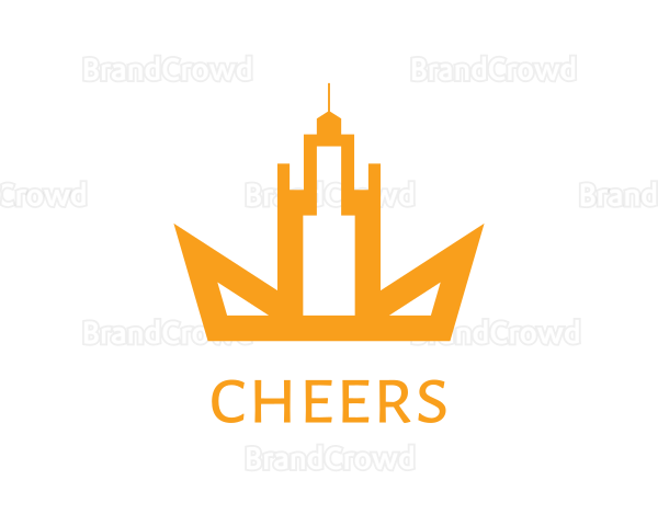 Orange Crown Skyscraper Logo