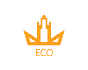 Orange Crown Skyscraper Logo