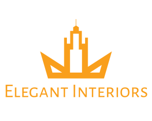 Orange Crown Skyscraper logo design