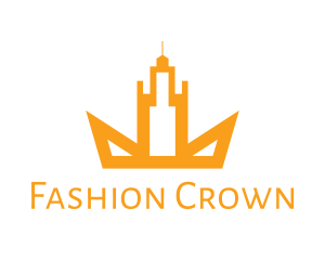 Orange Crown Skyscraper logo design