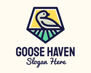 Goose - Nature Field Bird logo design