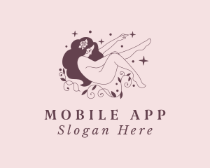 Relaxation - Stars Leaf Woman Spa logo design