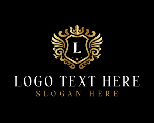 Emblem - Luxury Wing Shield logo design