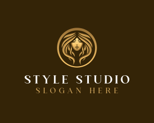 Luxury Woman Hairdresser logo design