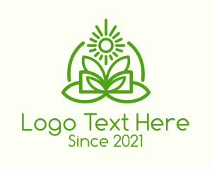 Symmetric - Green Ecology Plant logo design