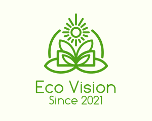 Green Ecology Plant  logo design